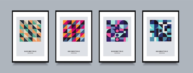 Colorful poster background geometric style and cover modern design abstract shape