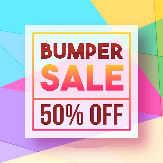 Colorful Poster, Banner for Bumper Sale.