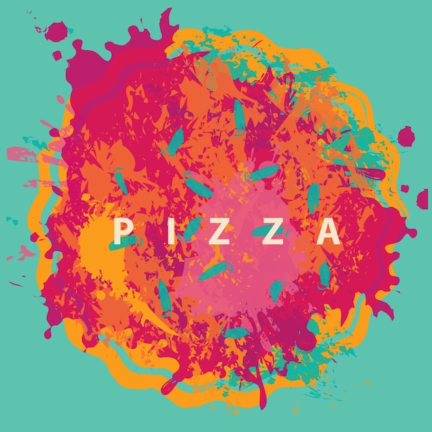 colorful poster for pizzeria