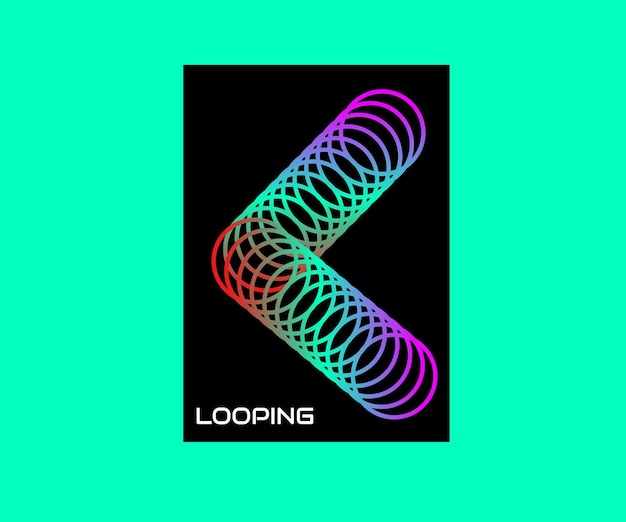 A colorful poster that says looping