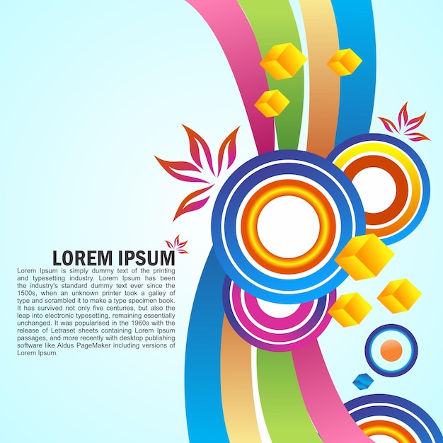 A colorful poster with a design for a page that says " l ".