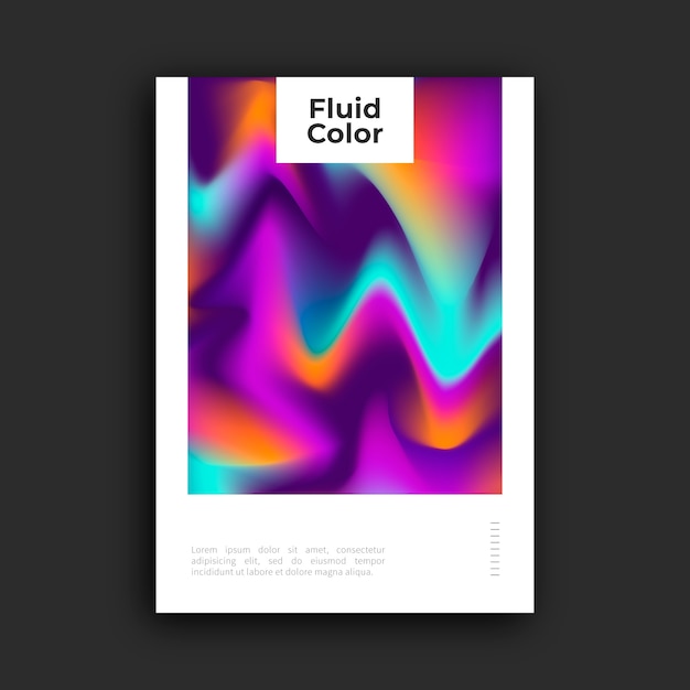 Colorful poster with fluid effect