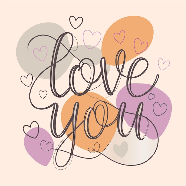 a colorful poster with the words love you on it