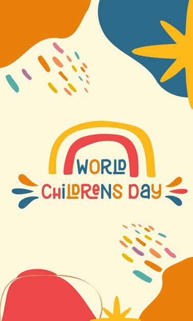 Vector a colorful poster for world children day.