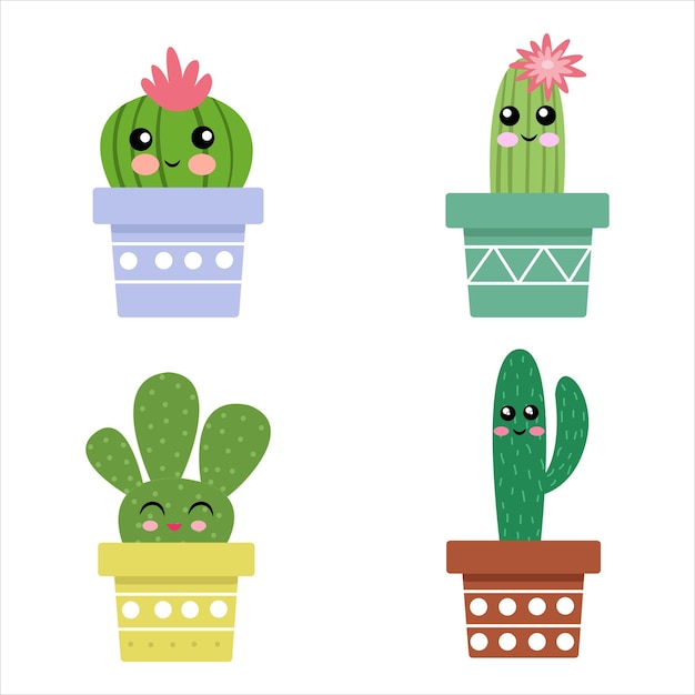 Stock di immagine di disegno del cactus del vaso variopinto