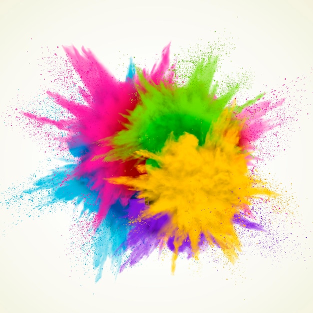 Vector colorful powder explosion effect