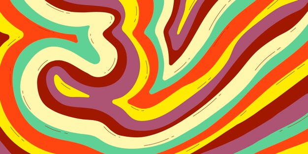 Colorful  psychedelic hand drawn background