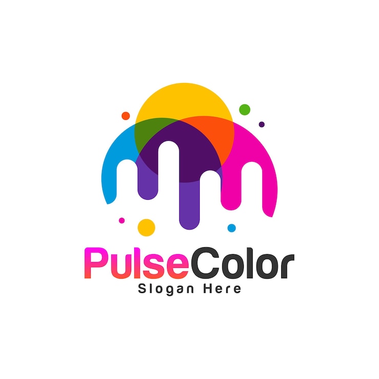 Vector colorful pulse logo template design vector creative design icon symbol