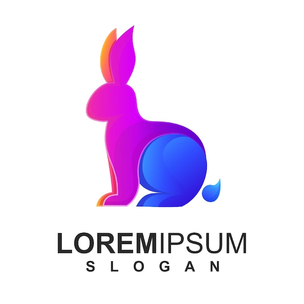 Colorful rabbit logo   