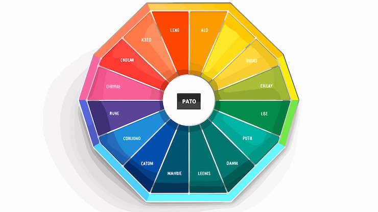 Vector colorful radar chart icon vector illustration
