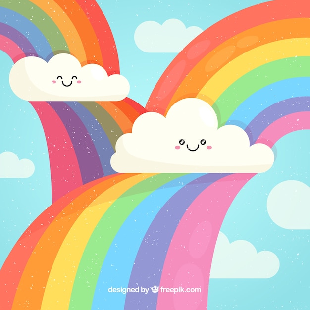 Colorful rainbow background