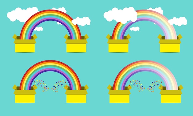 Colorful rainbow or color spectrum flat icon for apps and websites