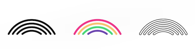 Colorful rainbow icon simple illustration