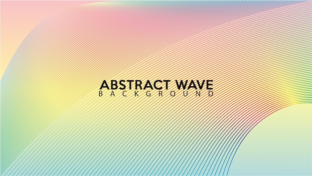 Colorful rainbow spectrum beautiful abstract wave line background design template