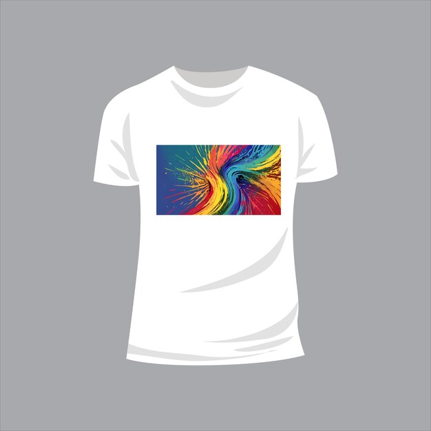 Vector colorful rainbow t shirts design