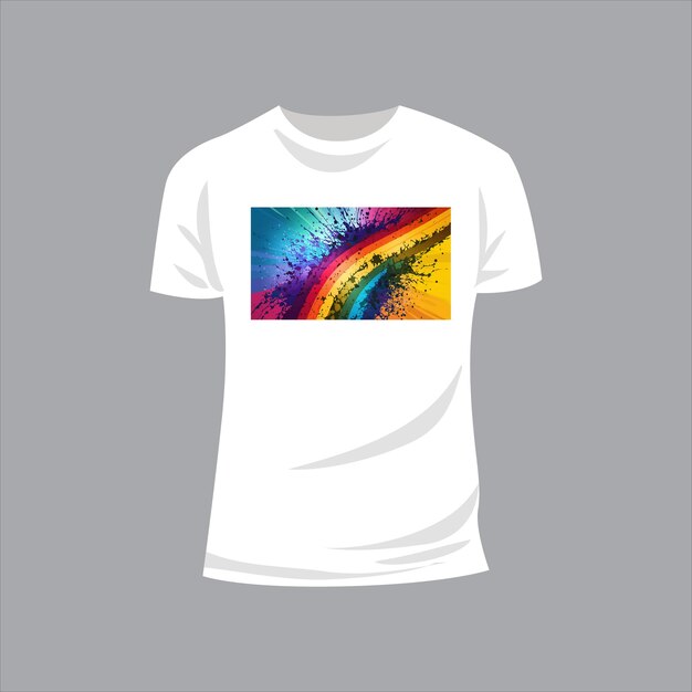 Vector colorful rainbow t shirts design