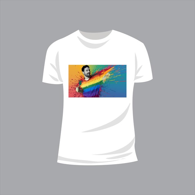 Vector colorful rainbow t shirts design