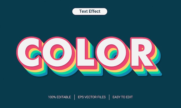 Colorful rainbow text style effect