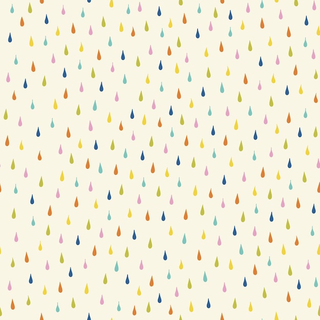 Colorful raindrops vector seamless pattern Great for nursery decor baby products textile