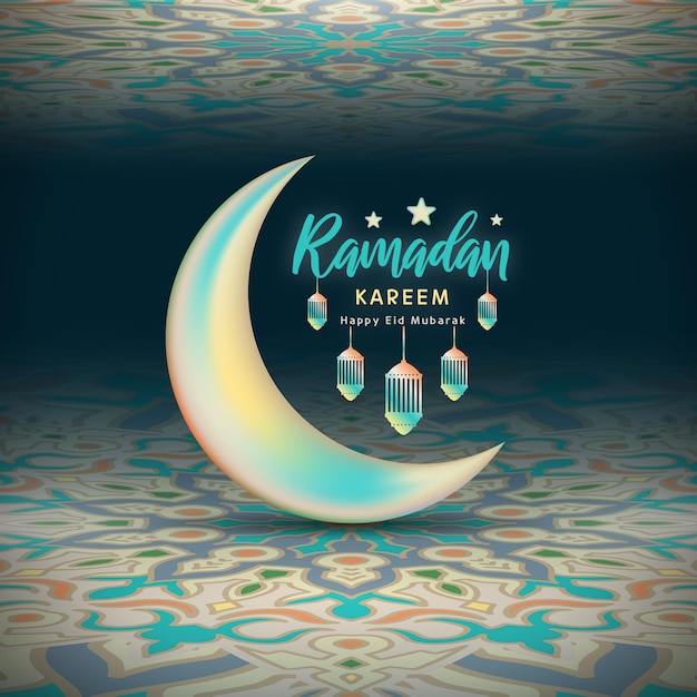 Vector colorful ramadan kareem decorative background