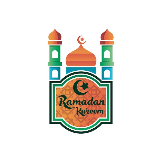 Colorful ramadan logo vector