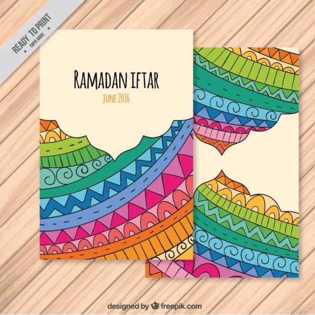 Colorful ramadan poster