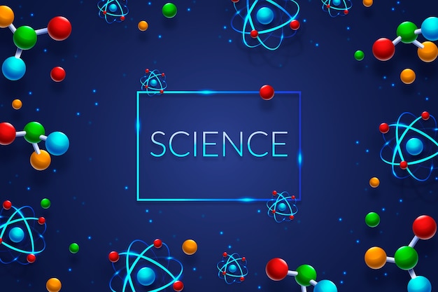 Colorful realistic science background