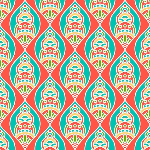 Colorful retro ethnic pattern