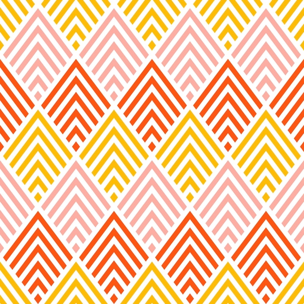 Colorful rhombuses seamless pattern with white background.