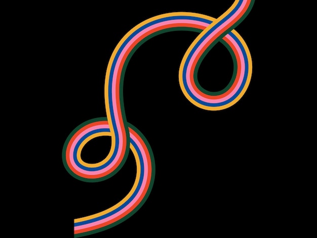 A colorful ribbon