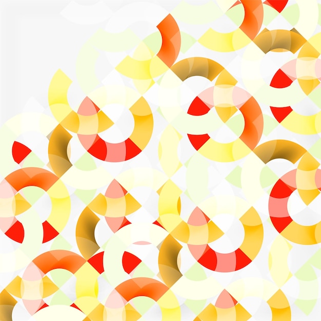 Vector colorful rings on grey background modern geometric pattern design