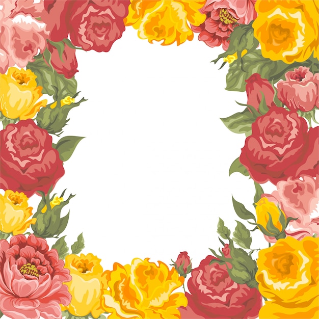 Premium Vector | Colorful rose background