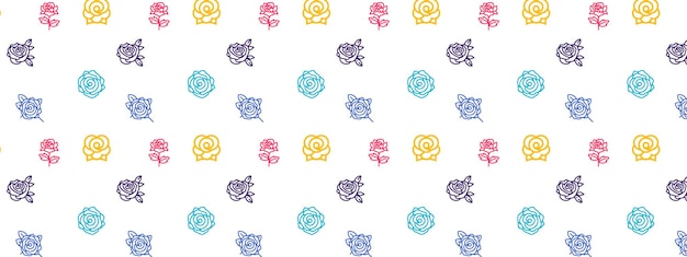 Colorful rose flowers pattern background