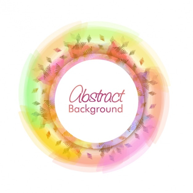 Colorful round background with abstract shapes