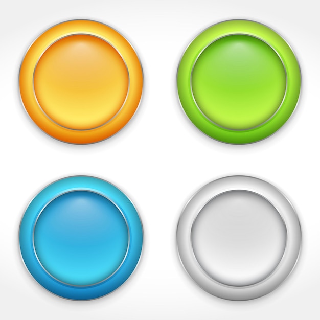 Vector colorful round buttons vector eps10 illustration