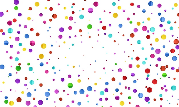 Colorful round confetti background.