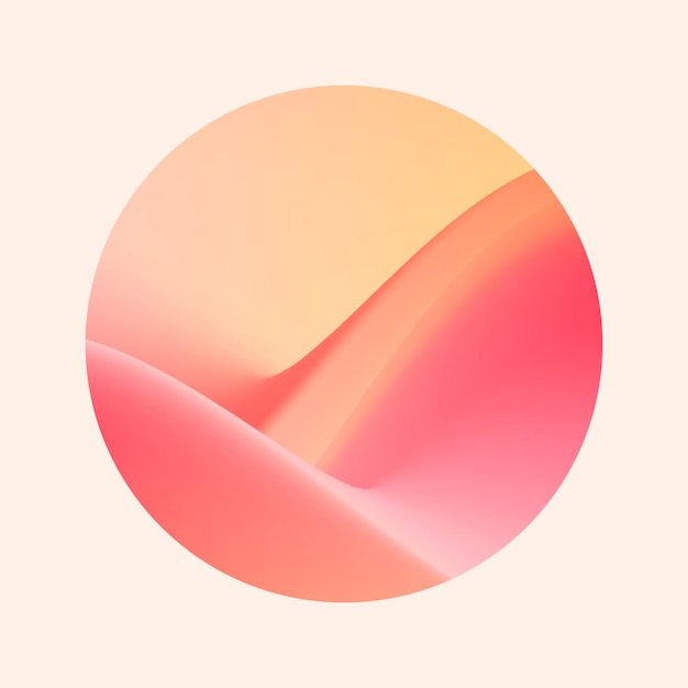 Colorful round gradient element vector