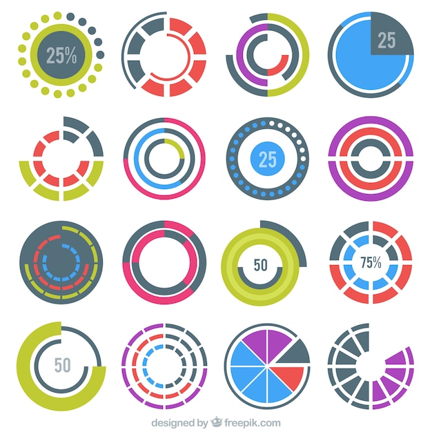 Colorful round preloaders