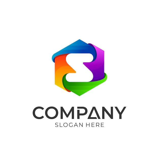 Colorful s logo design