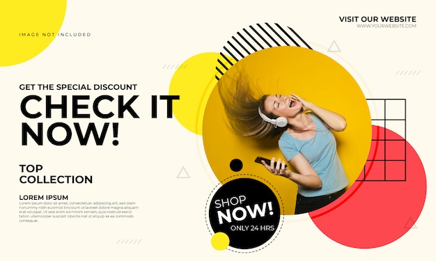 Vector colorful sale banner template