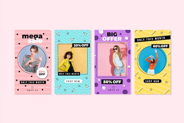 Colorful sale instagram stories collection