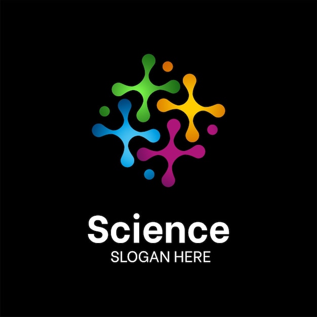 Colorful science logo design template