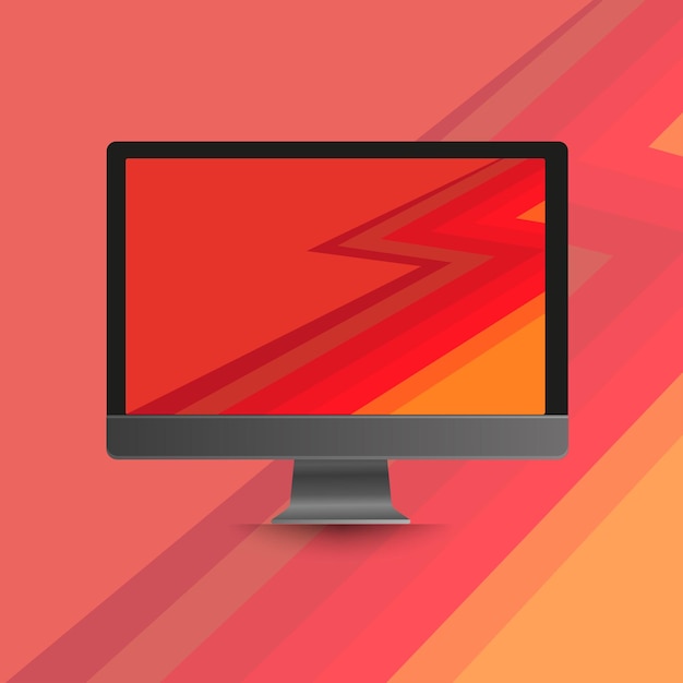 Colorful screen. lcd tv monitor isolated. icon of monitor. computer monitor icon. flat monitor.