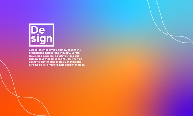 a colorful screen with the word design on it