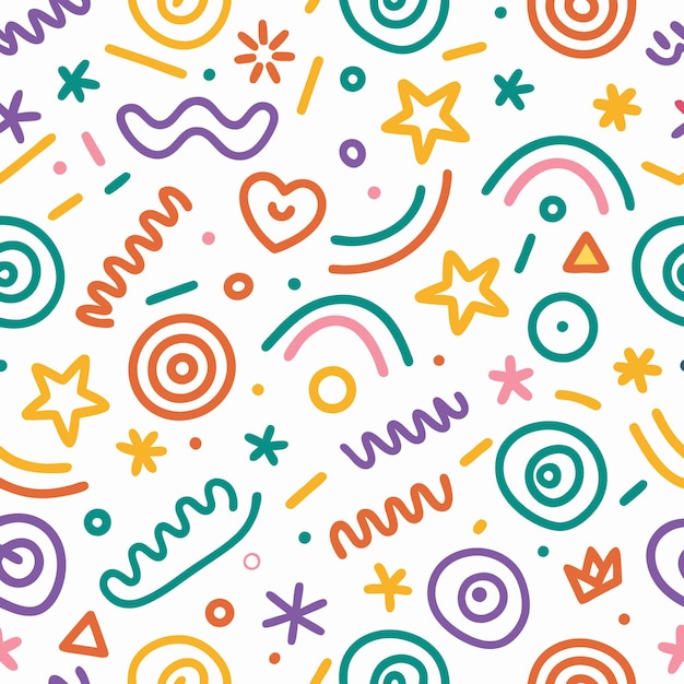 色とりどりの 絵を描いた 絵柄のパターン