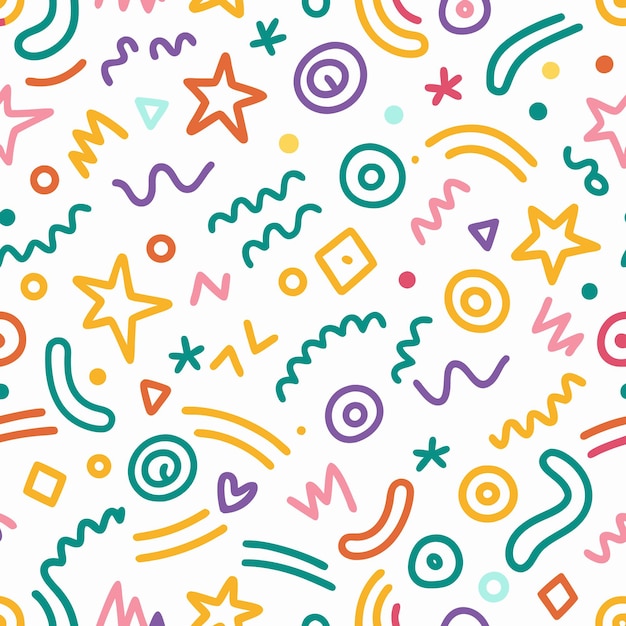 色とりどりの 絵を描いた 絵柄のパターン
