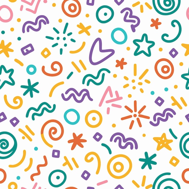 色とりどりの 絵を描いた 絵柄のパターン