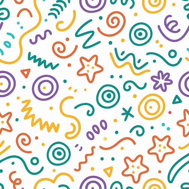 色とりどりの 絵を描いた 絵柄のパターン