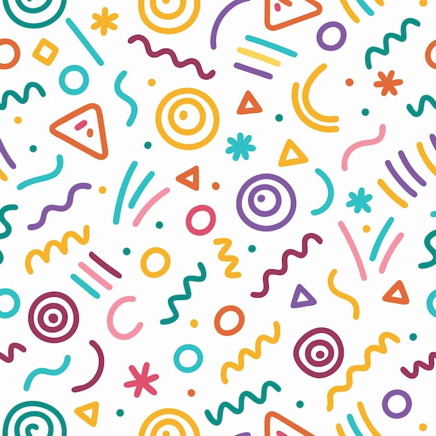 色とりどりの 絵を描いた 絵柄のパターン