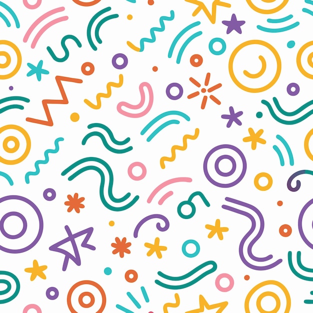 色とりどりの 絵を描いた 絵柄のパターン